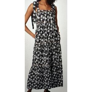 Warm Big Love Floral Tiered Maxi Dress Size 1 US Small New with tags